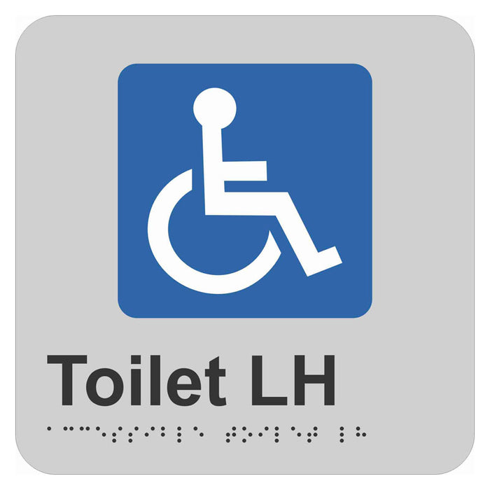 Braille Sign - Accessible Toilet LH