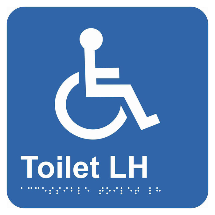 Braille Sign - Accessible Toilet LH