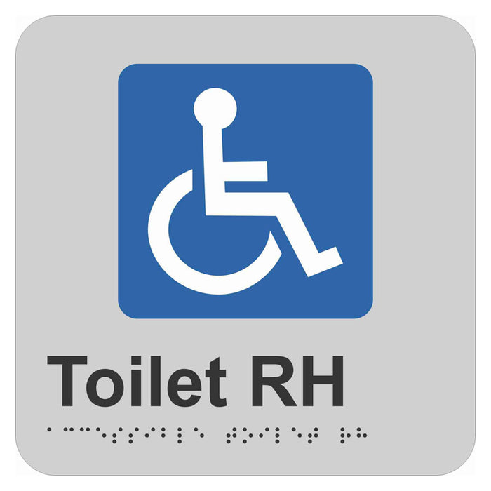 Braille Sign - Accessible Toilet RH