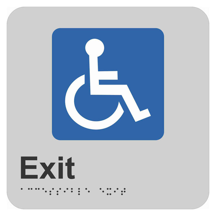 Braille Sign - Disabled Exit