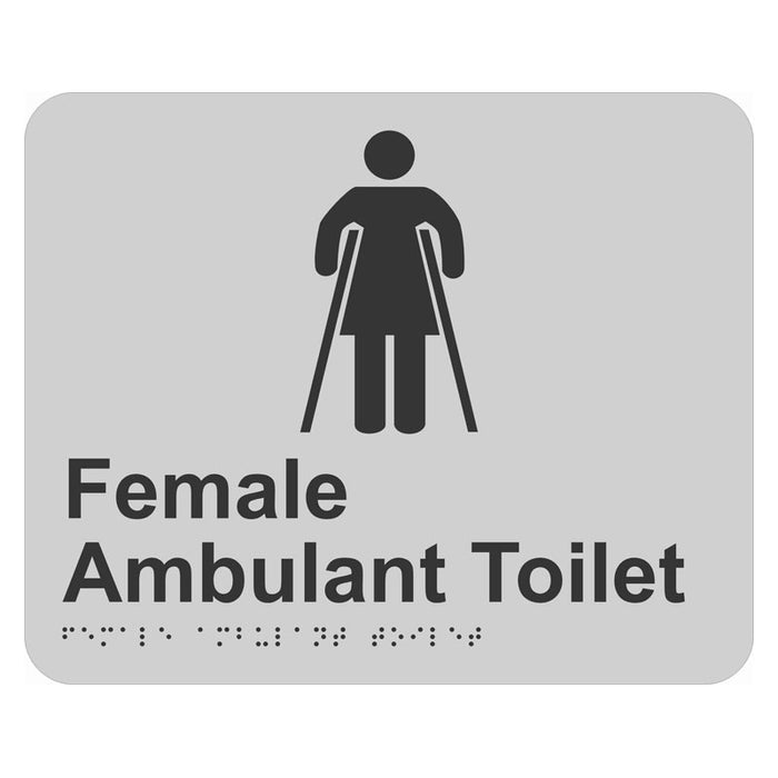 Braille Sign - Female Ambulant Toilet