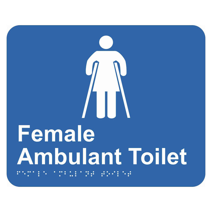 Braille Sign - Female Ambulant Toilet