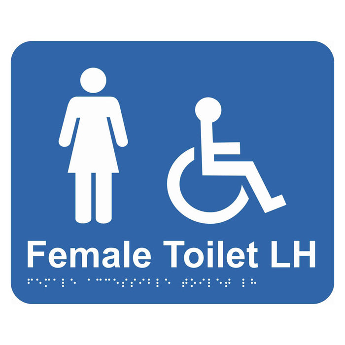 Braille Sign - Female Accessible Toilet LH