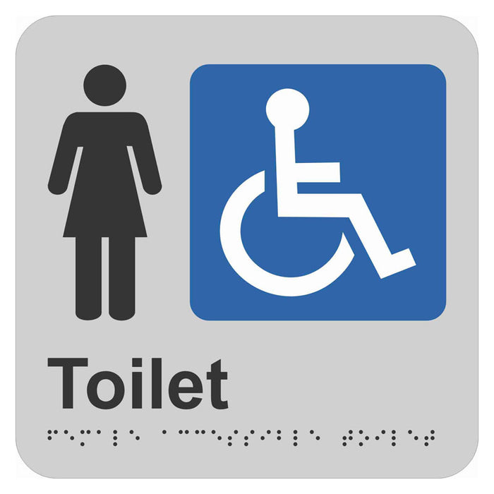 Braille Sign - Female Accessible Toilet