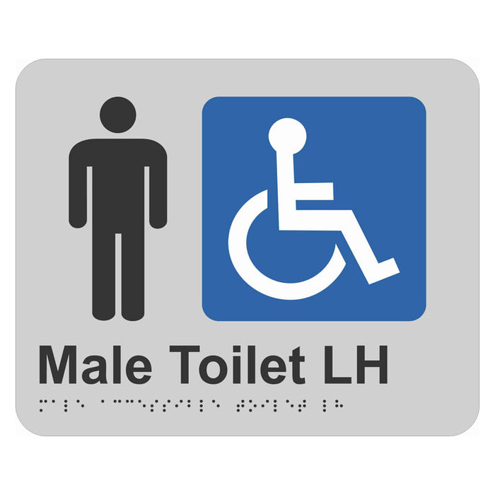 Braille Sign - Male Accessible Toilet LH