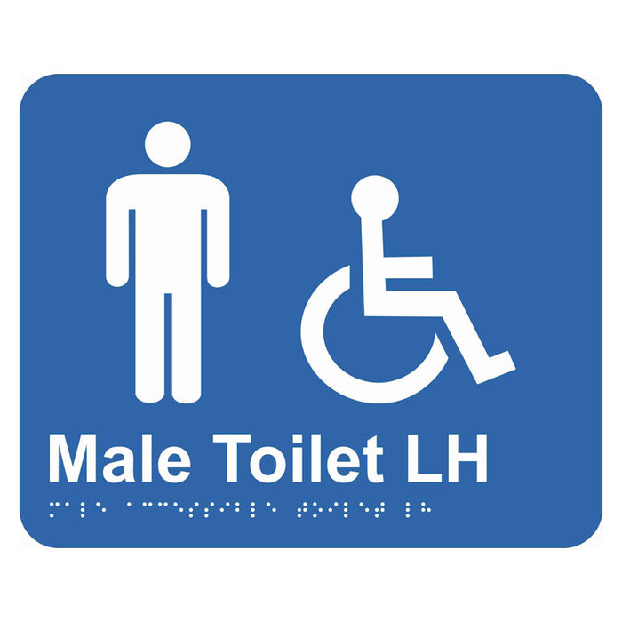 Braille Sign - Male Accessible Toilet LH