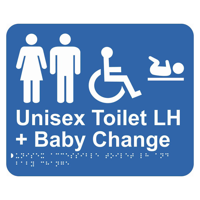 Braille Sign - Unisex Accessible Toilet & Baby Change