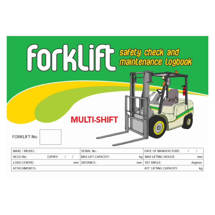 Forklift Safety Check & Maintenance Log Book