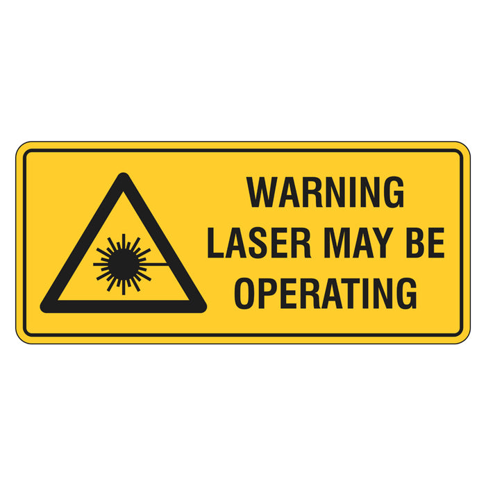 Warning Sign - Laser May Be Operating