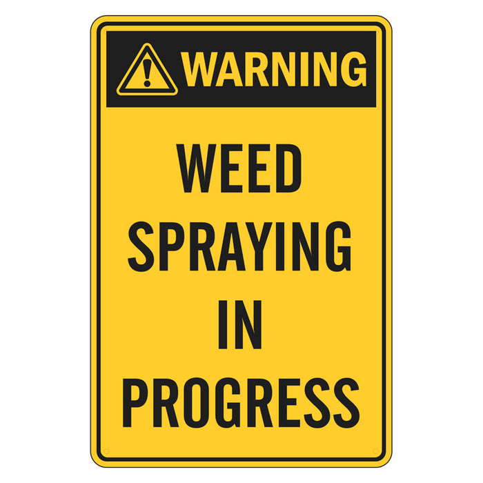 Warning Sign - Weed Spraying In Progress