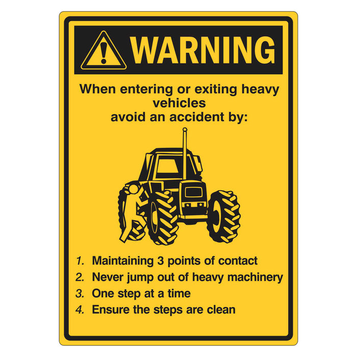 Warning Sign - When Entering Or Exiting Heavy Vehicles