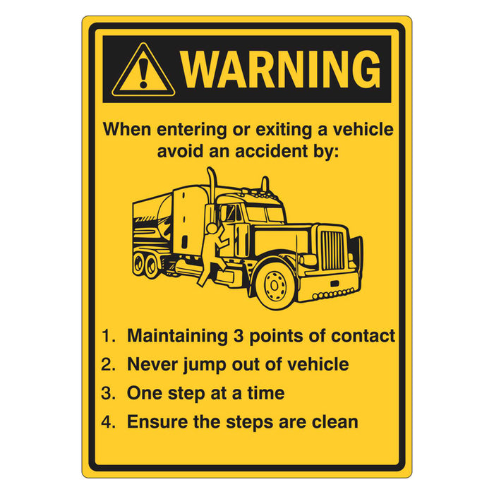 Warning Sign - When Entering Or Exiting A Vehicle