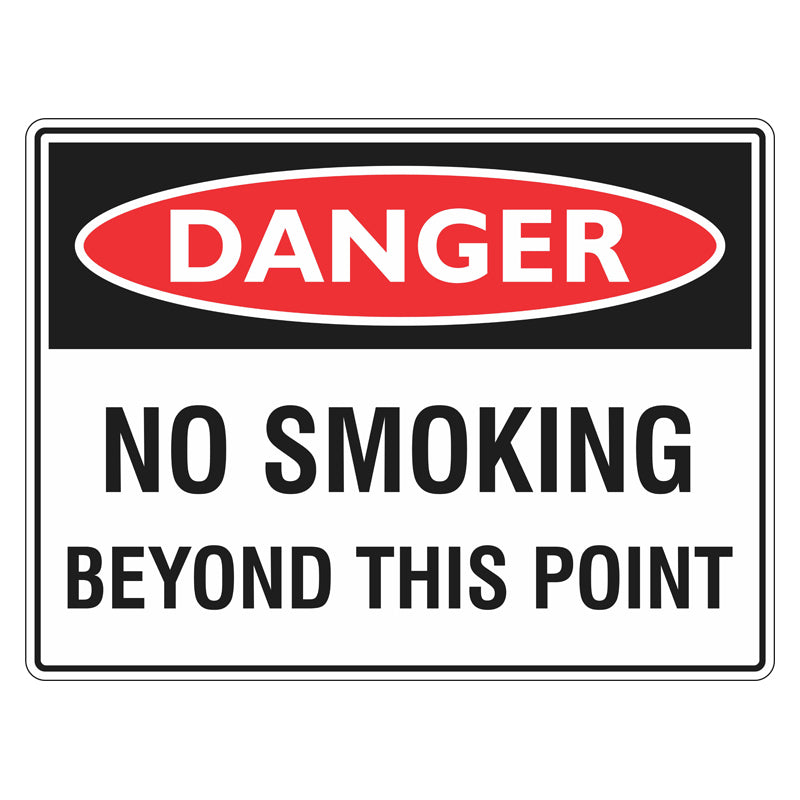 Danger Sign - No Smoking Beyond This Point – Safetysigns.com.au