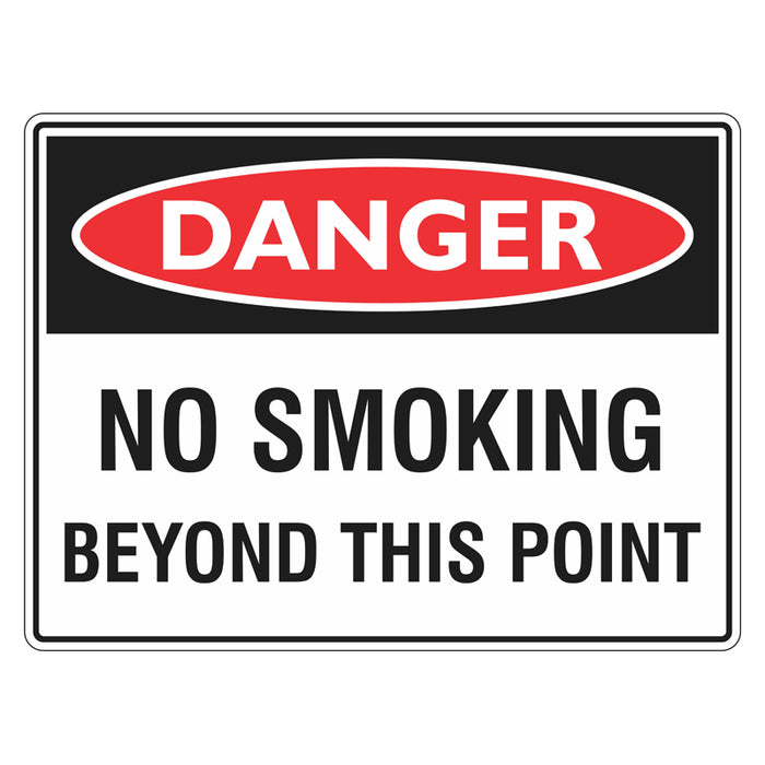 Danger Sign - No Smoking Beyond This Point