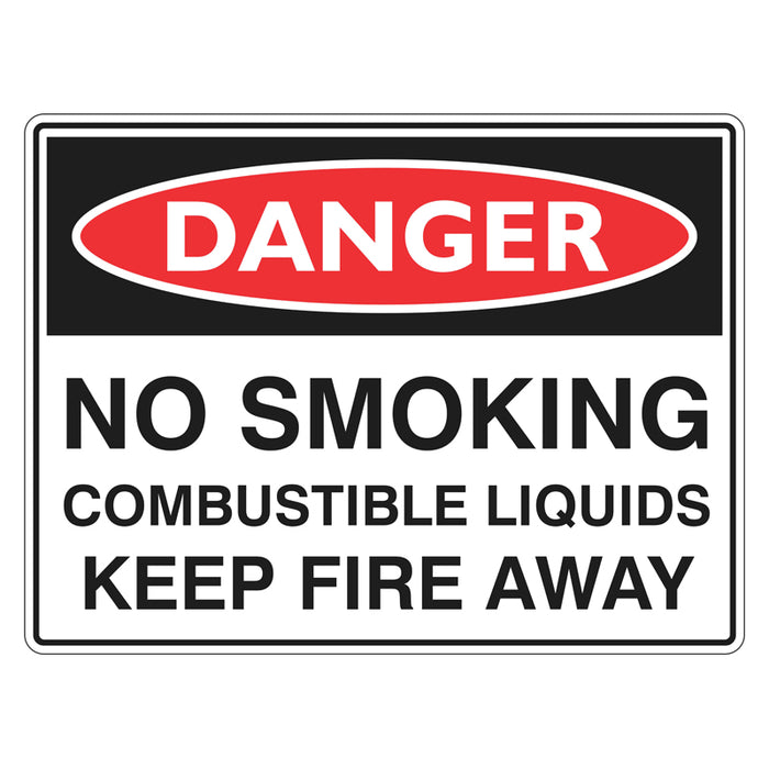 Danger Sign - No Smoking Combustible Liquids