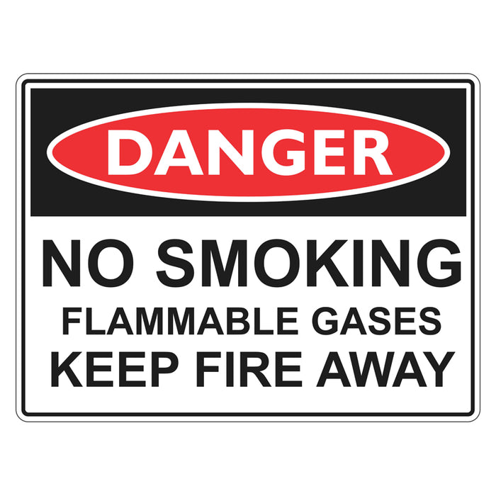 Danger Sign - No Smoking Flammable Gases