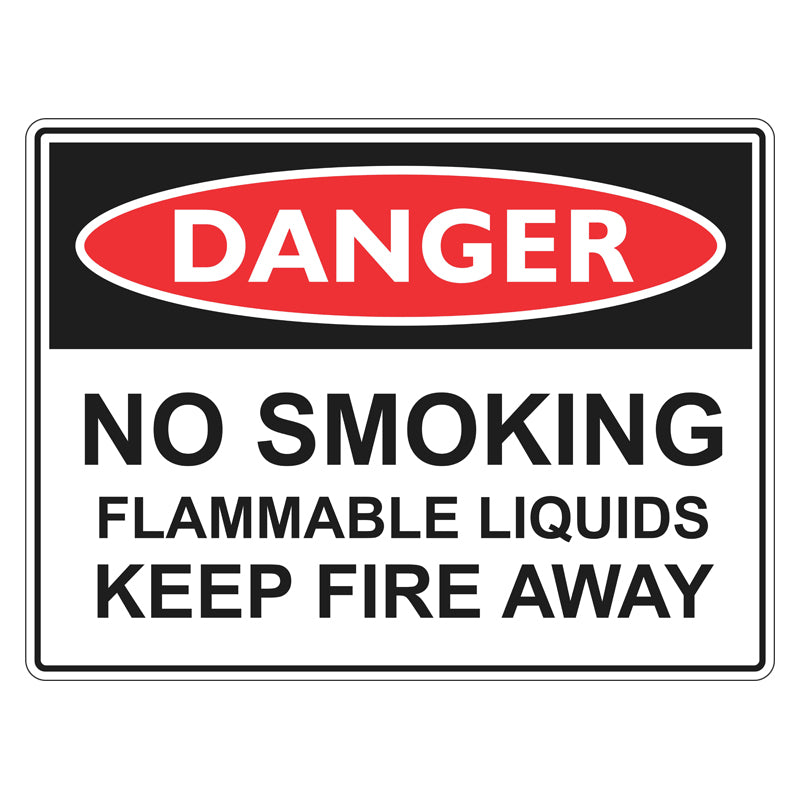 Danger Sign - No Smoking Flammable Liquids Keep Fire Away — Safetysigns ...