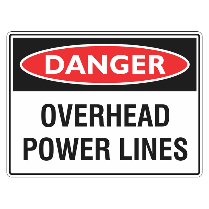 Danger Sign - Overhead Power Lines