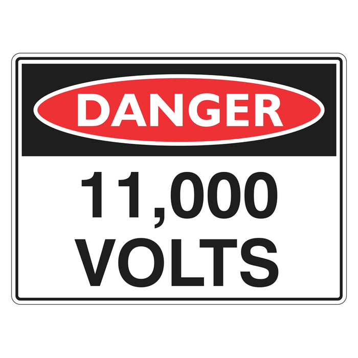 Danger Sign - 11,000 Volts