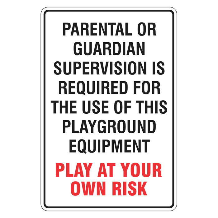 Play At Your Own Risk Sign