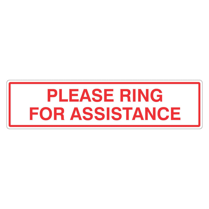 Please Ring For Assistance Sign