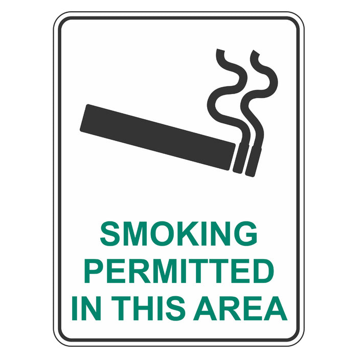 Smoking Permitted In This Area Sign