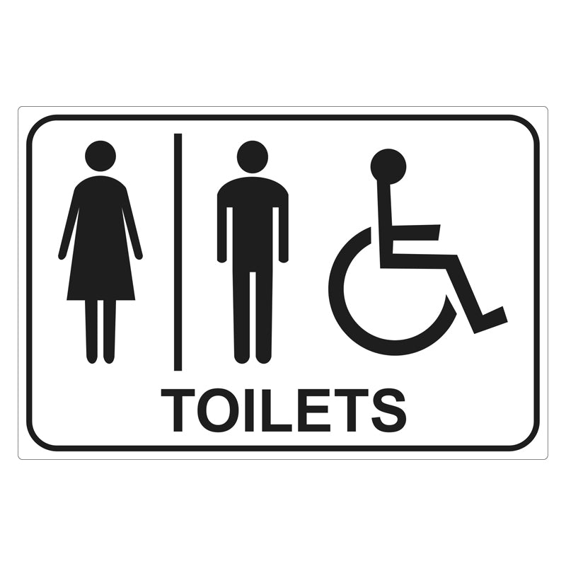 Unisex Toilets Sign and Disabled Sign — Safetysigns.com.au