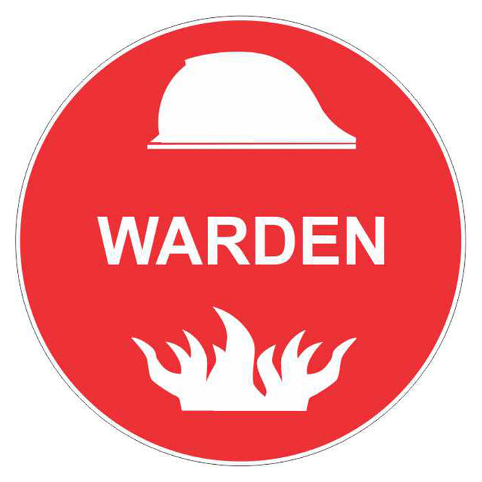 Hard Hat Label - Fire Warden