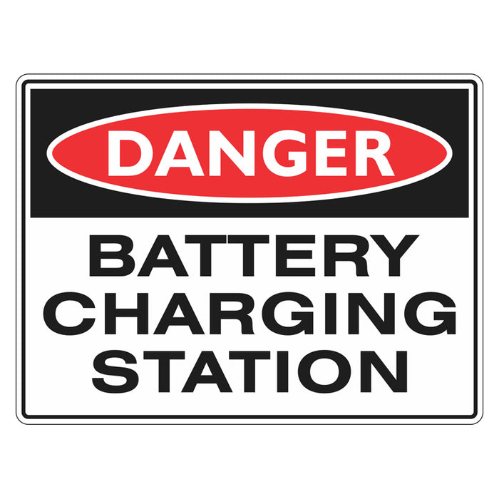 Danger Sign - Battery Charging Station