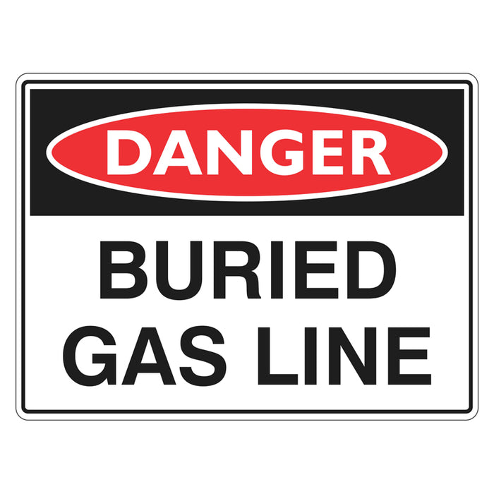 Danger Sign - Buried Gas Line