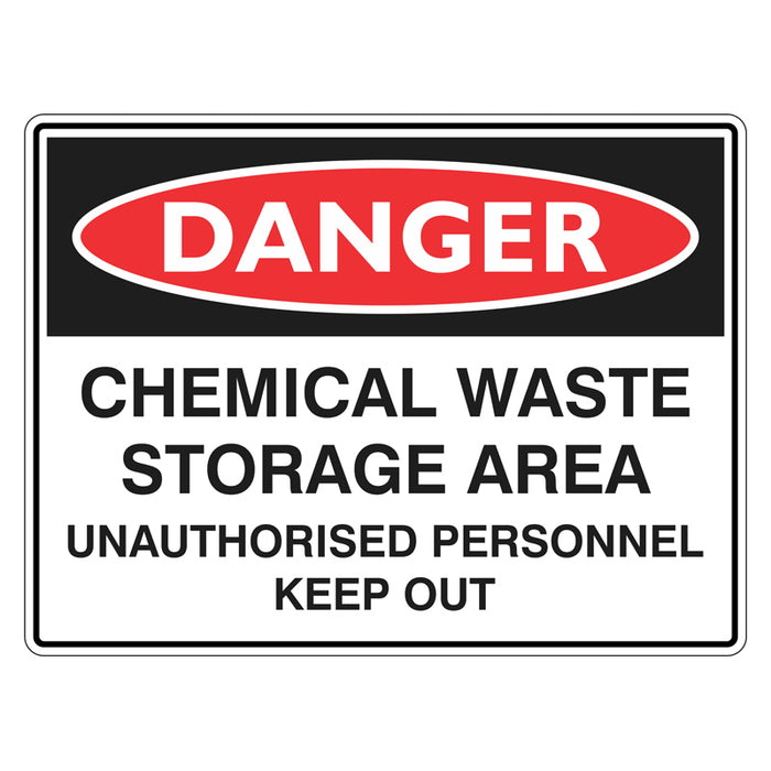 Danger Sign - Chemical Waste Storage Area