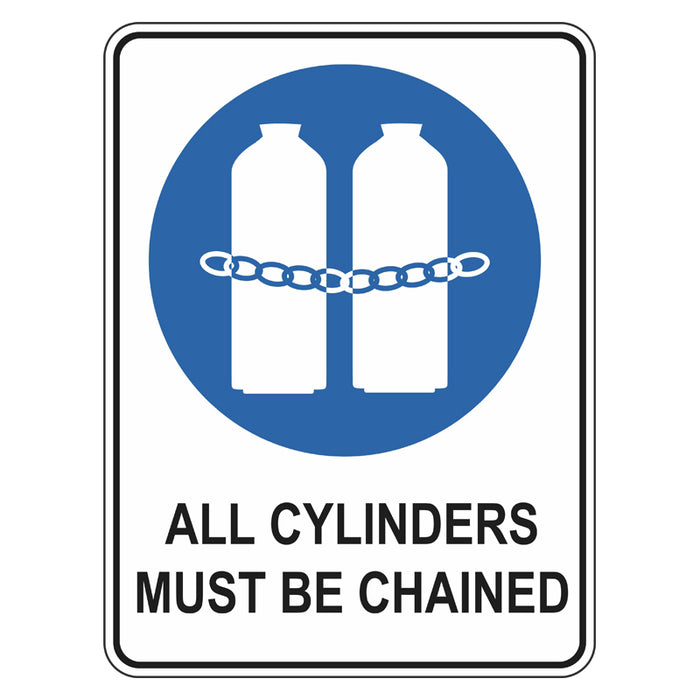 Mandatory Sign - All Cylinders Must Be Chained