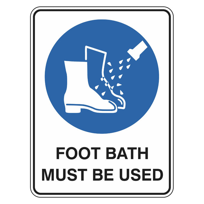 Mandatory Sign - Foot Bath Must Be Used