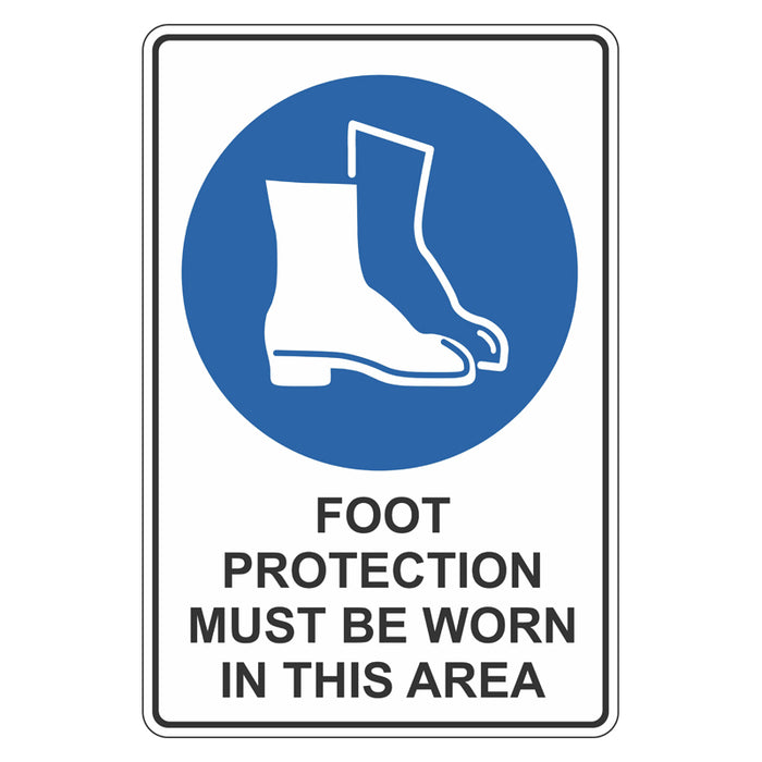 Mandatory Sign - Foot Protection Must Be Worn In This Area