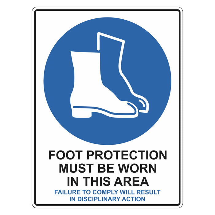 Mandatory Sign - Foot Protection Must Be Worn In This Area