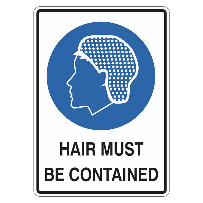 Mandatory Sign - Hair Must Be Contained