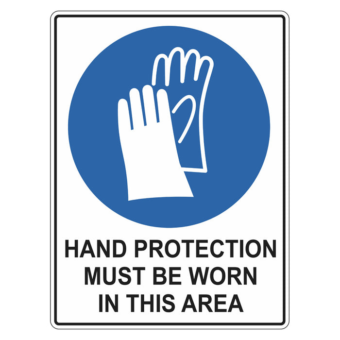 Mandatory Sign - Hand Protection Must Be Worn In This Area