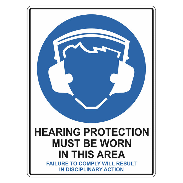 Mandatory Sign - Hearing Protection Must Be Worn In This Area