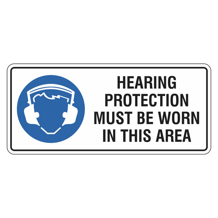 Mandatory Sign - Hearing Protection Must Be Worn In This Area