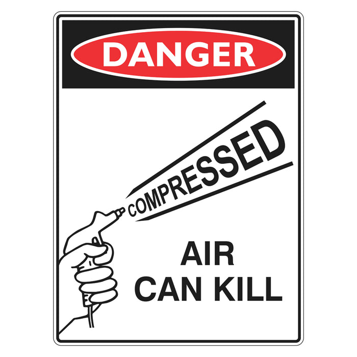 Danger Sign - Compressed Air Can Kill