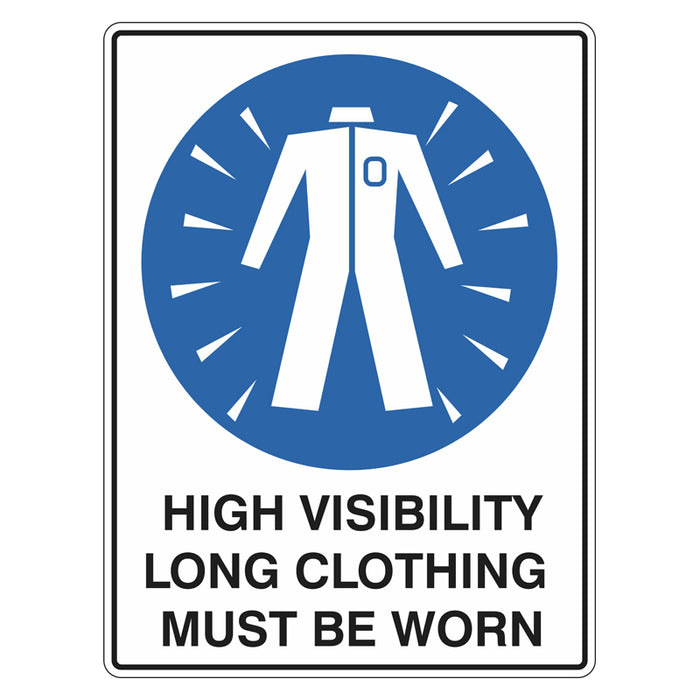 Mandatory Sign - High Visibility Long Clothing Must Be Worn