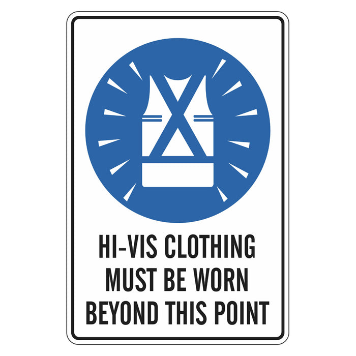 Mandatory Sign - High-Vis Clothing Must Be Worn Beyond This Point