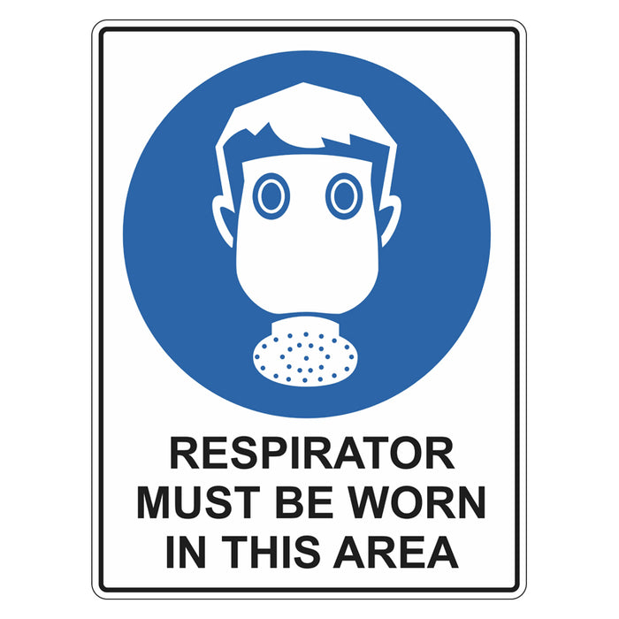 Mandatory Sign - Respirator Must Be Worn In This Area