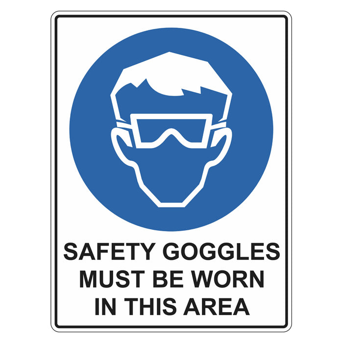 Mandatory Sign - Safety Goggles Must Be Worn In This Area