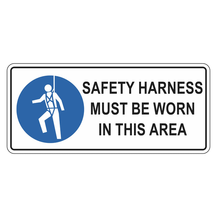 Mandatory Sign - Safety Harness Must Be Worn In This Area