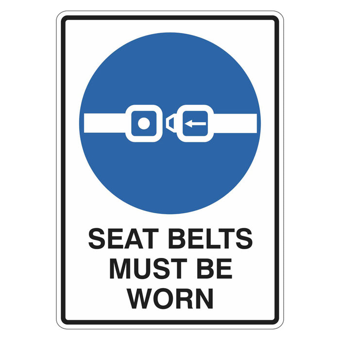 Mandatory Sign - Seat Belts Must Be Worn