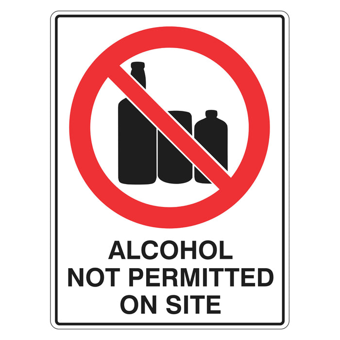 Prohibition Sign - Alcohol Not Permitted On Site