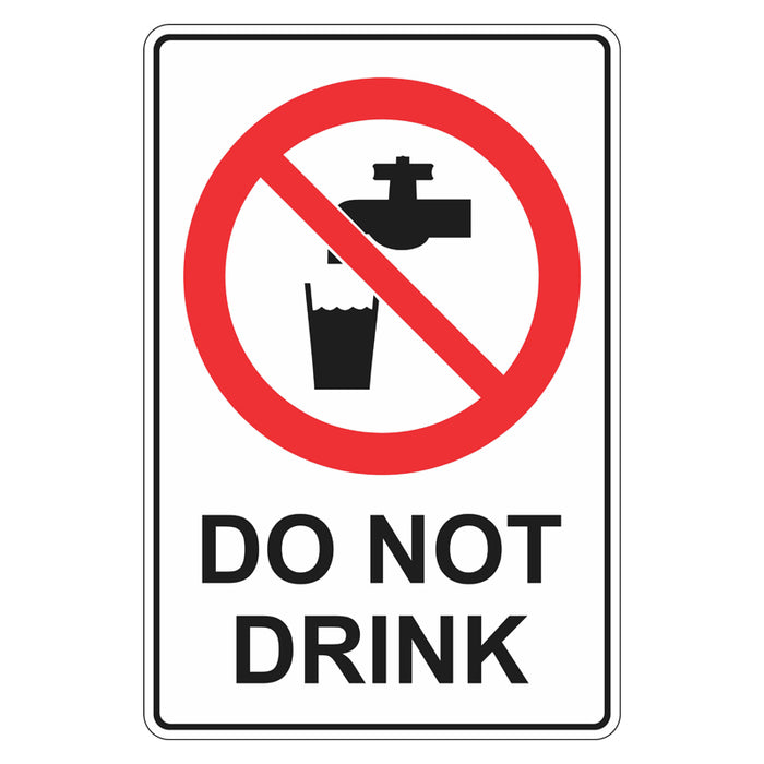 Prohibition Sign - Do Not Drink