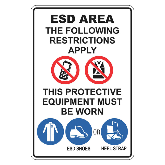 Prohibition Sign - ESD Area Restrictions Apply