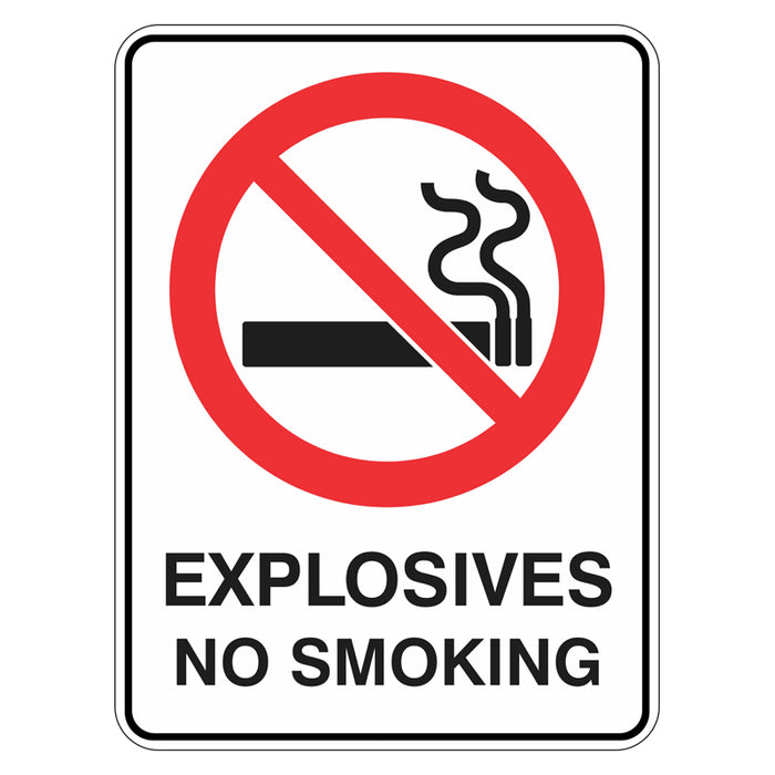 Prohibition Sign - Explosives No Smoking